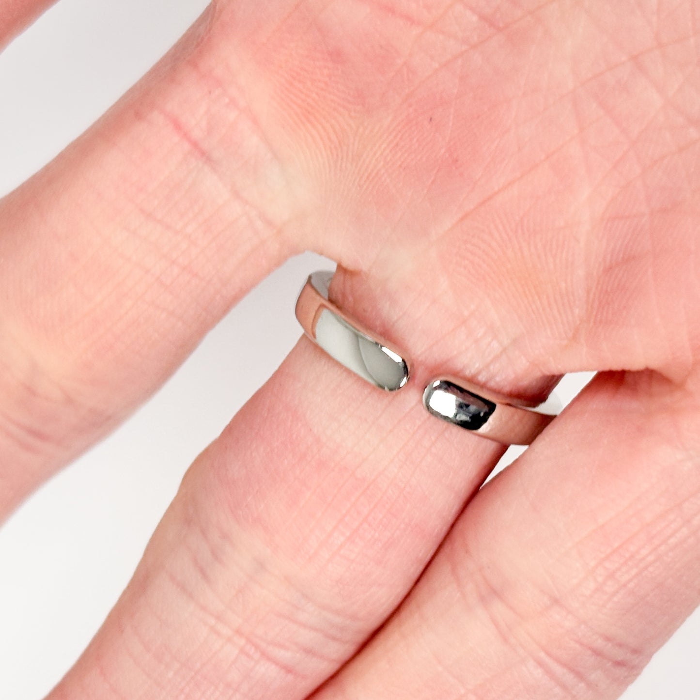 Adjustable Alien Ring Silver