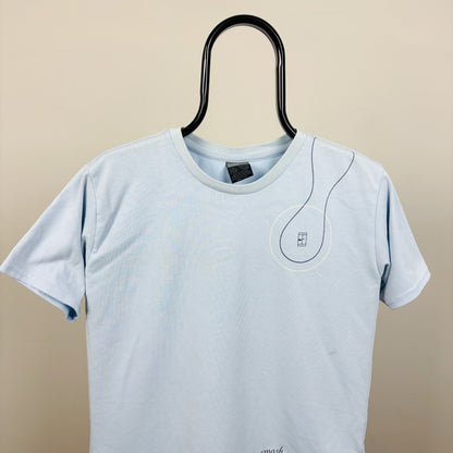 00s Nike Court Tennis T-Shirt Baby Blue Large