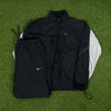 00s Nike Clima-Fit Windbreaker Jacket + Joggers Set Black Medium
