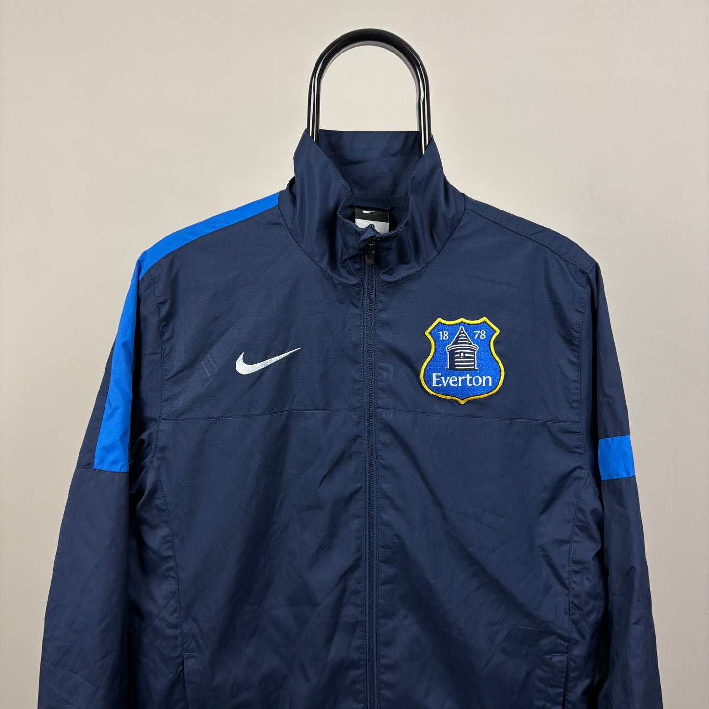 00s Nike Everton Windbreaker Jacket Blue Medium