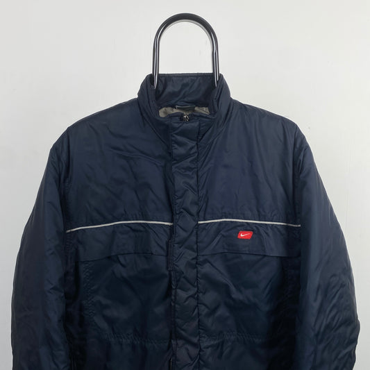 00s Nike Puffer Jacket Blue Small