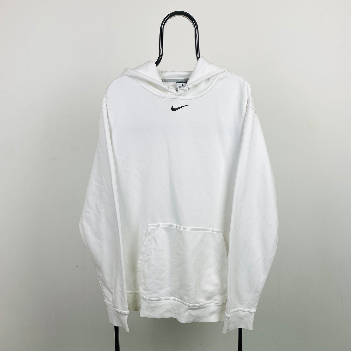 00s Nike Centre Swoosh Hoodie White XL