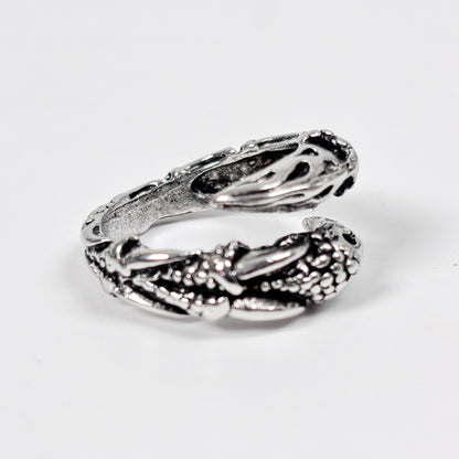 Adjustable Claw Ring Vintage Silver