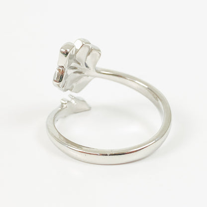 Vintage Adjustable Peacock Ring Silver