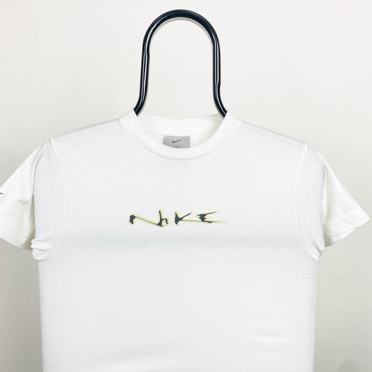 00s Nike Script T-Shirt White XS