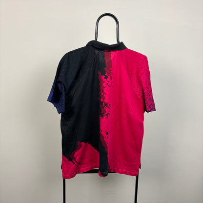 90s Nike Challenge Court Agassi Polo Shirt T-Shirt Red Large