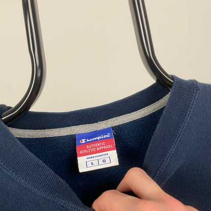 Retro 90s Champion Sweatshirt Blue Large