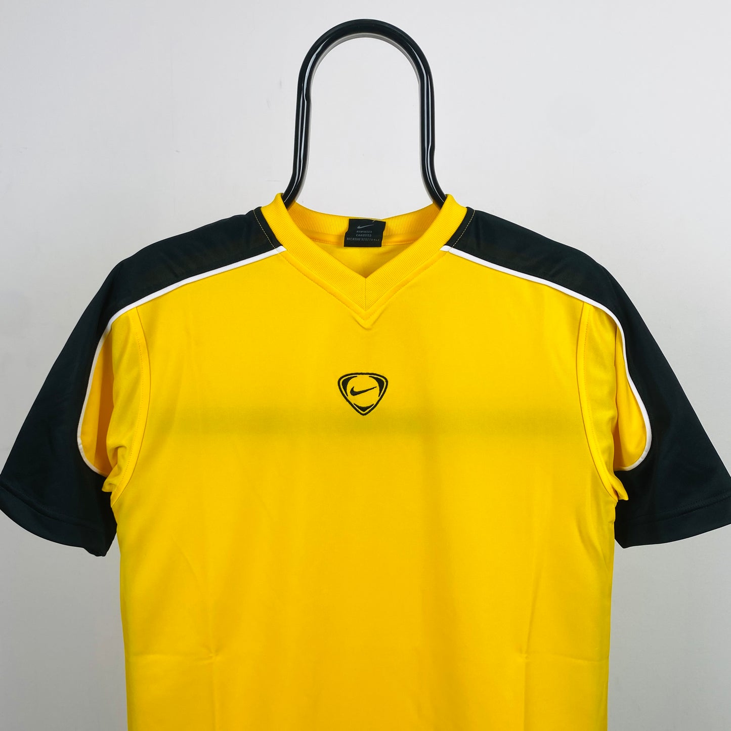 00s Nike Centre Swoosh T-Shirt Yellow Small