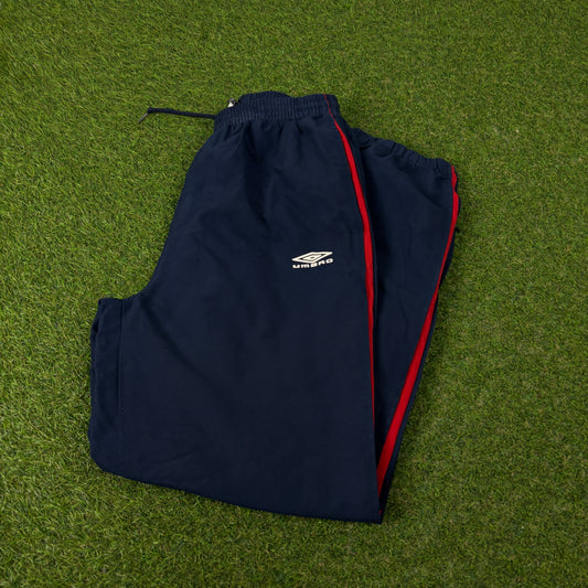00s Umbro Piping Joggers Blue Small