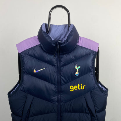 00s Nike Tottenham Hotspur Puffer Gilet Jacket Purple Medium