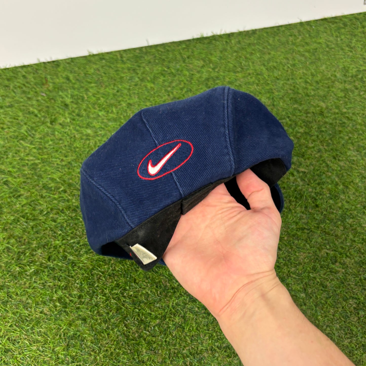 90s Nike Golf Newsboy Flat Cap Hat Blue