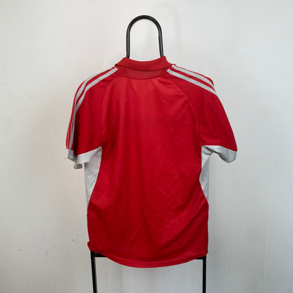 90s Adidas Benfica Football Shirt T-Shirt Red Small