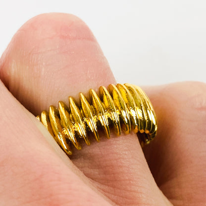 Retro Vintage Pine Ring Gold