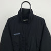 Retro Columbia Fleece Coat Jacket Black Large