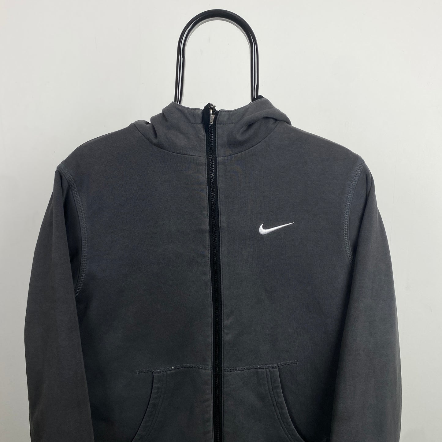 00s Nike Reversible Piping Fleece Coat Jacket Black XS