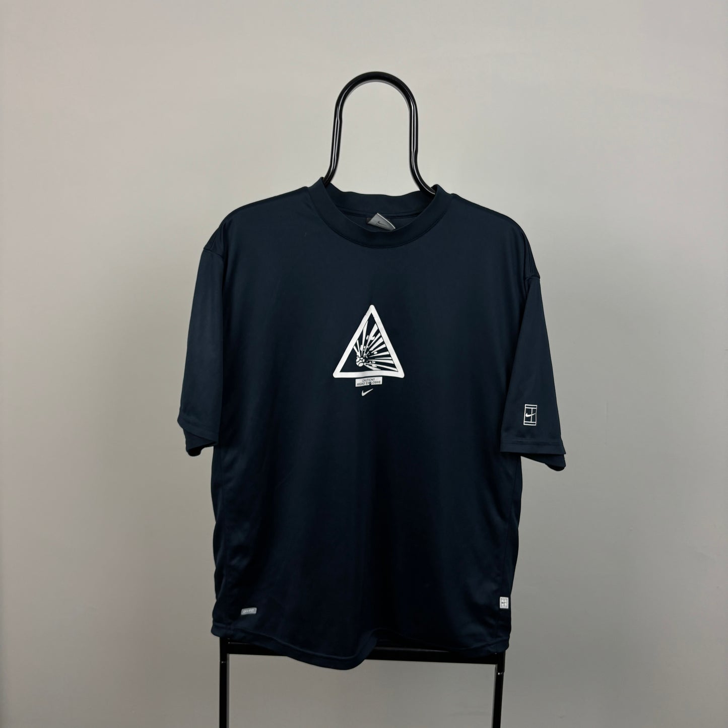 00s Nike Tennis T-Shirt Blue Large