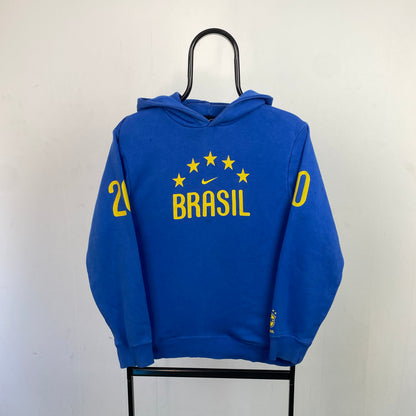 00s Nike Brazil Hoodie Blue XS