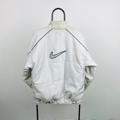 90s Nike Reversible Puffer Jacket Black White Medium