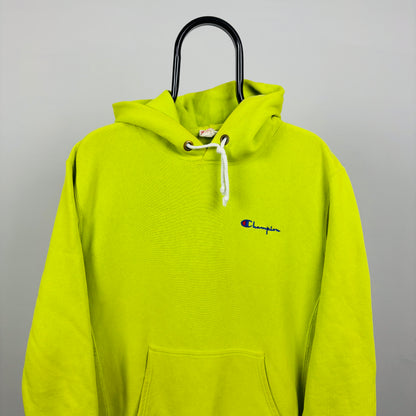 90s Champion Heavyweight Hoodie Lime Green XL