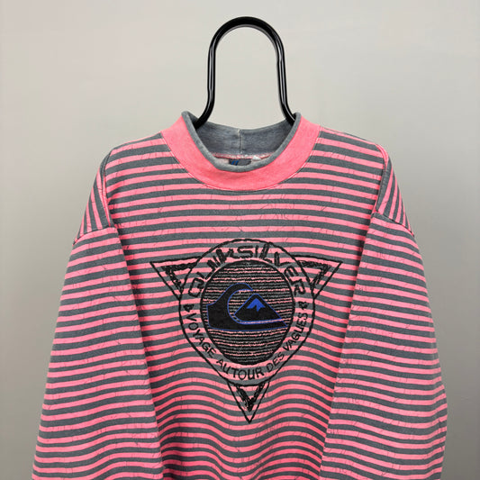 80s Quiksilver Surf Sweatshirt Pink XL