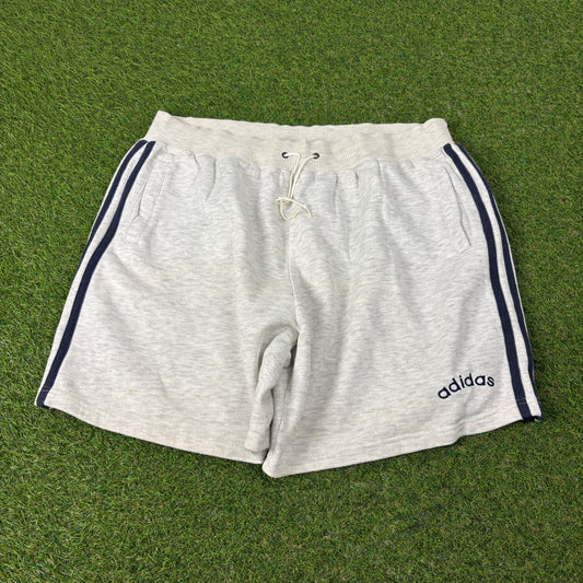 90s Adidas Cotton Shorts Grey Large