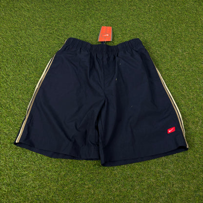 00s Nike Piping Shorts Blue XS