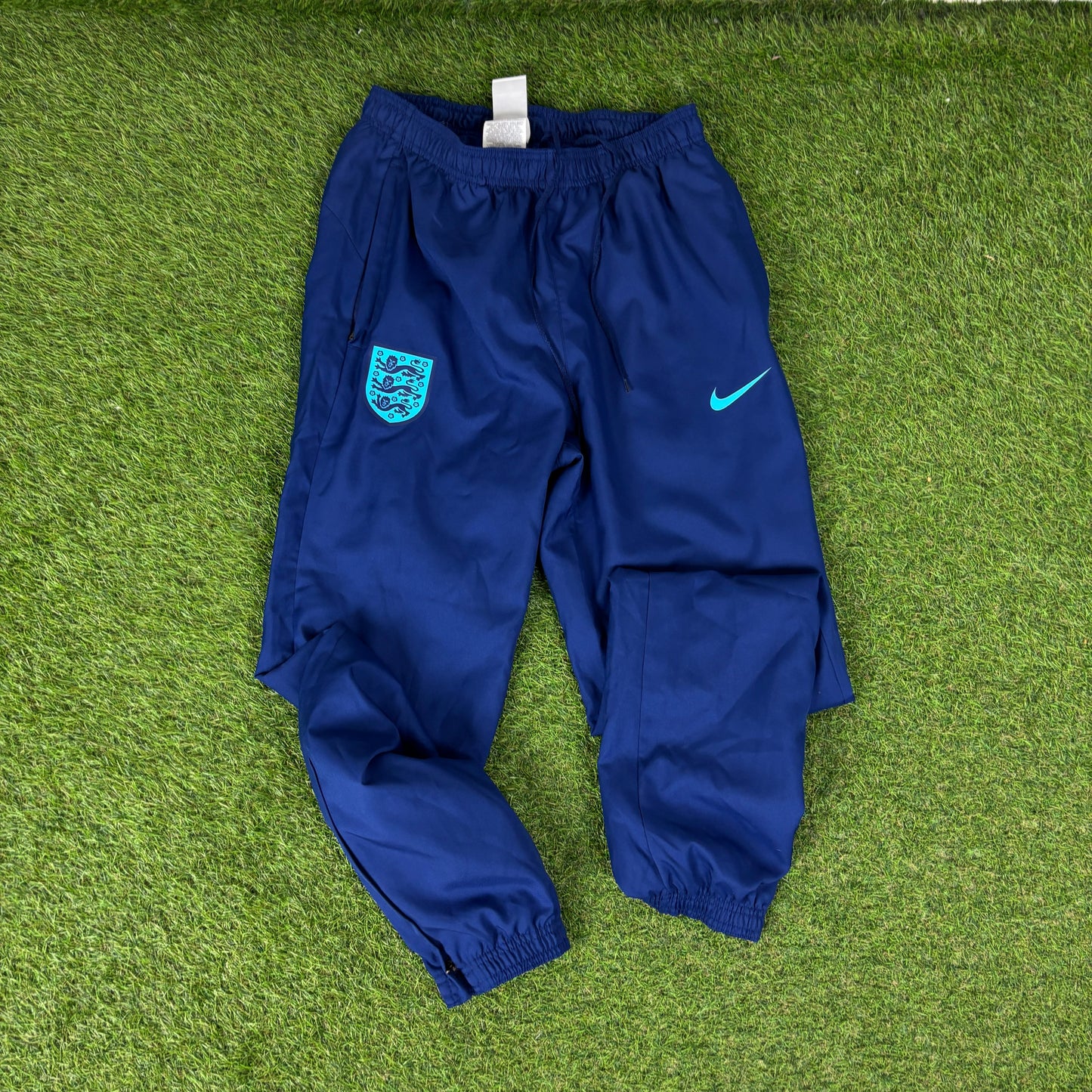 00s Nike England Windbreaker Jacket + Joggers Set Blue Small