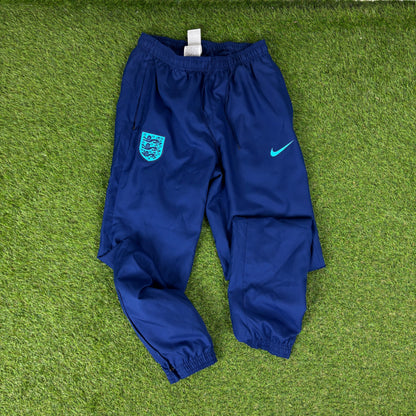 00s Nike England Windbreaker Jacket + Joggers Set Blue Small