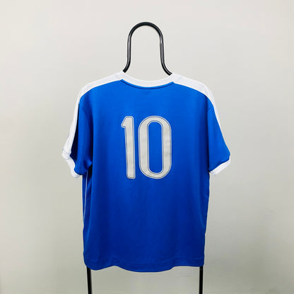 00s Nike Brazil Football Shirt T-Shirt Blue Large