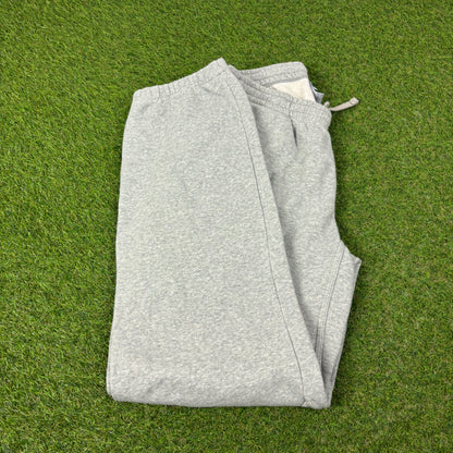 00s Nike Wide Leg Cotton Joggers Grey Medium