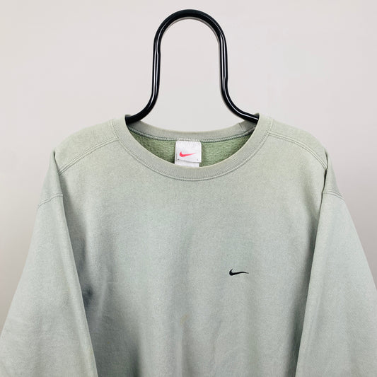 90s Nike Sweatshirt Sage Green Large