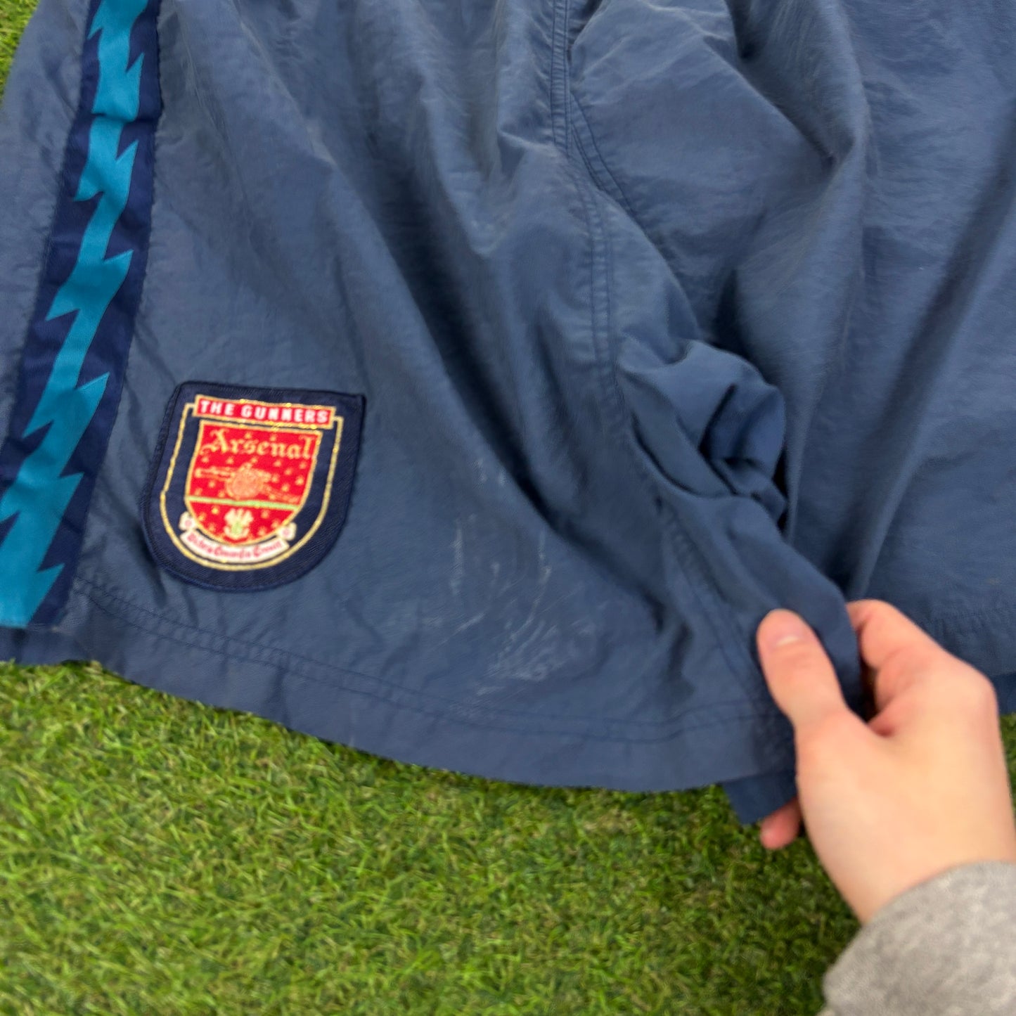 90s Nike Arsenal Football Shorts Blue XL