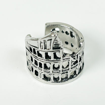 Adjustable Colosseum Ring Silver