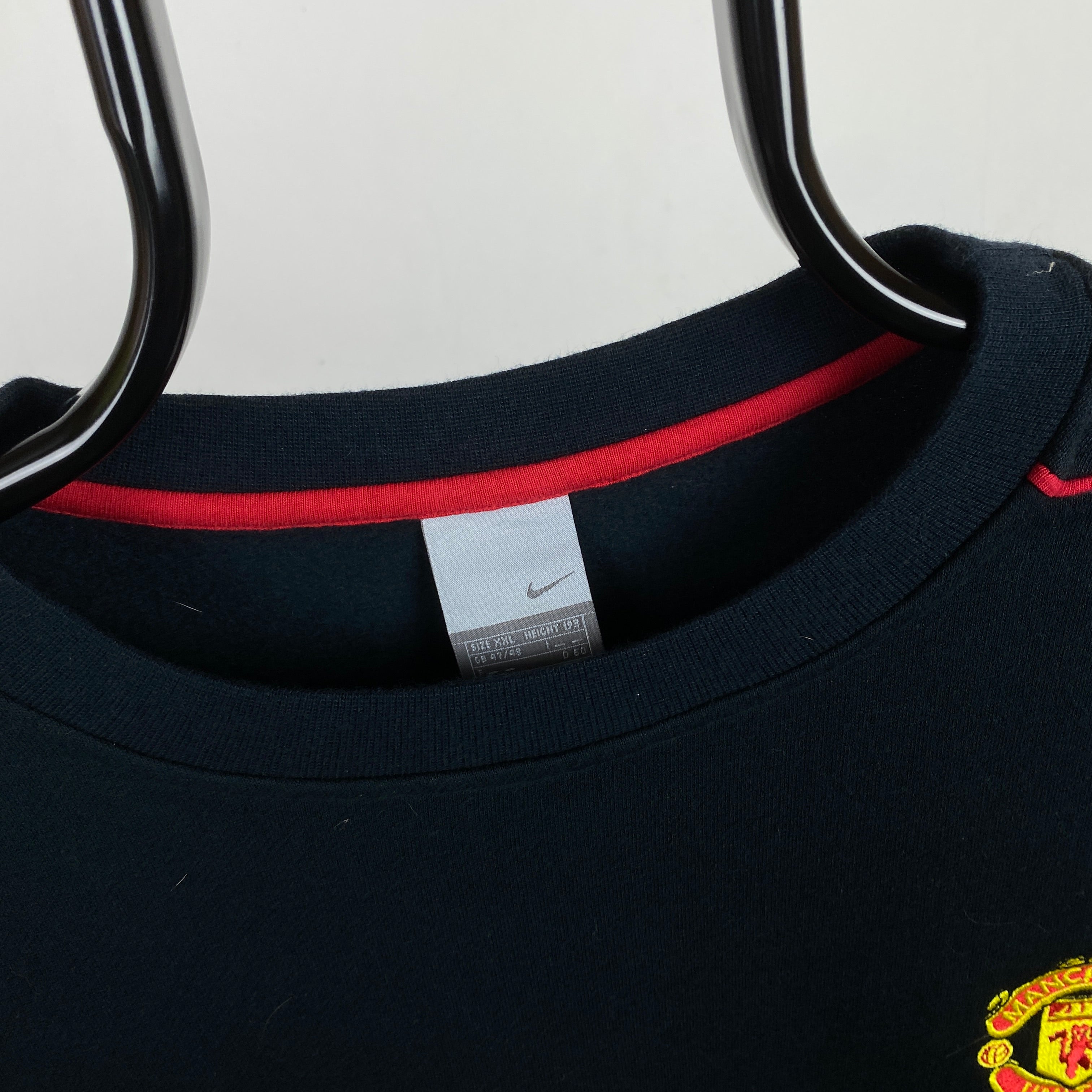 00s Nike Manchester United Sweatshirt Black XXL