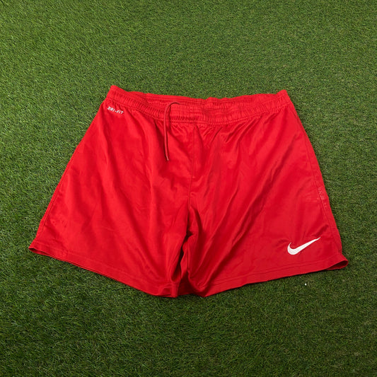 00s Nike Football Shorts Red Large