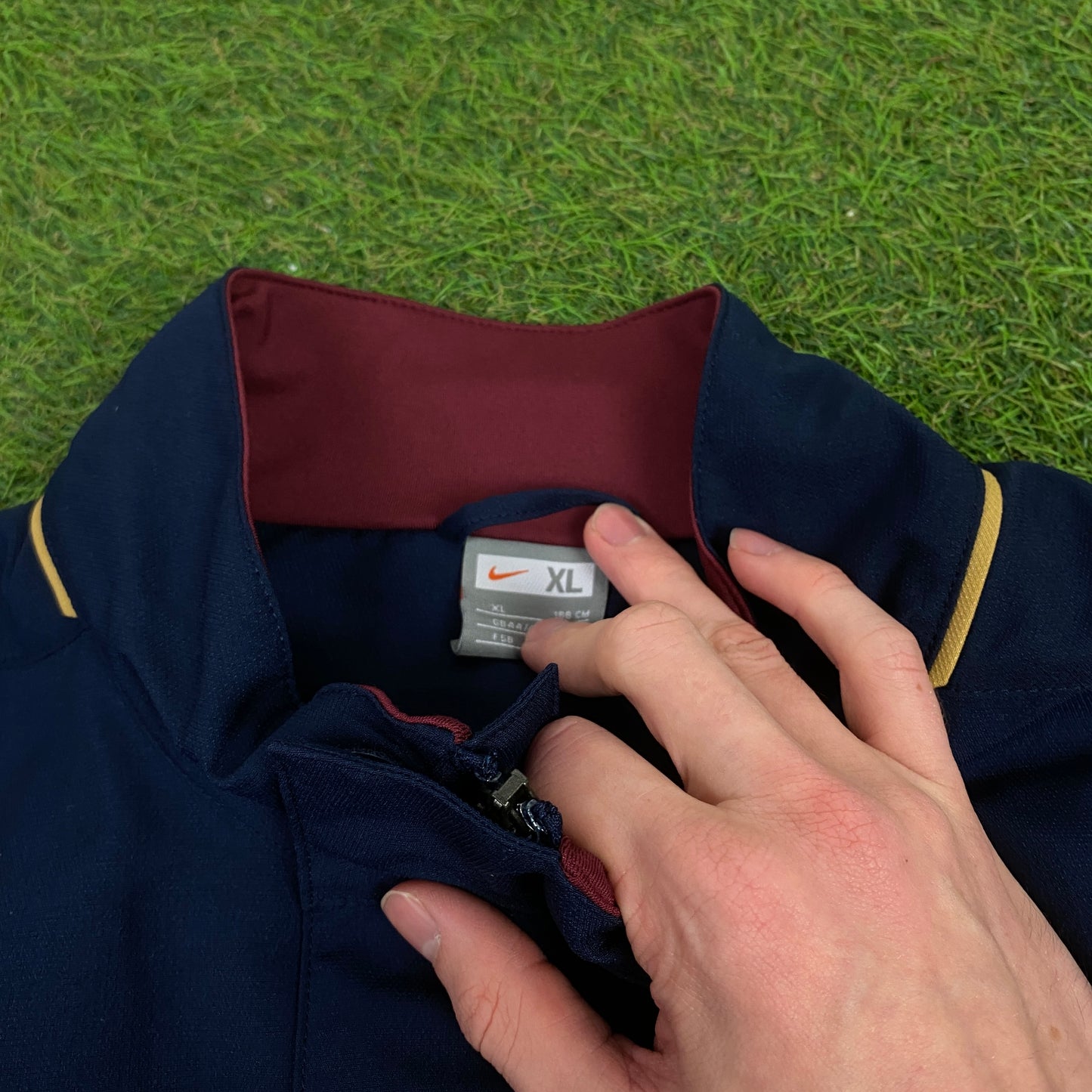 00s Nike Arsenal Tracksuit Set Jacket + Joggers Blue XL