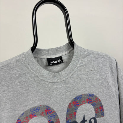 90s Adidas Atlanta 96 Olympics T-Shirt Grey Medium