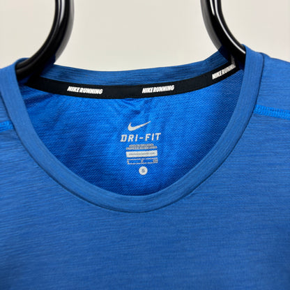 00s Nike Running Long Sleeve T-Shirt Blue Large