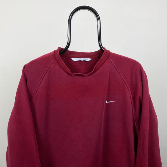 00s Nike Sweatshirt Red Large