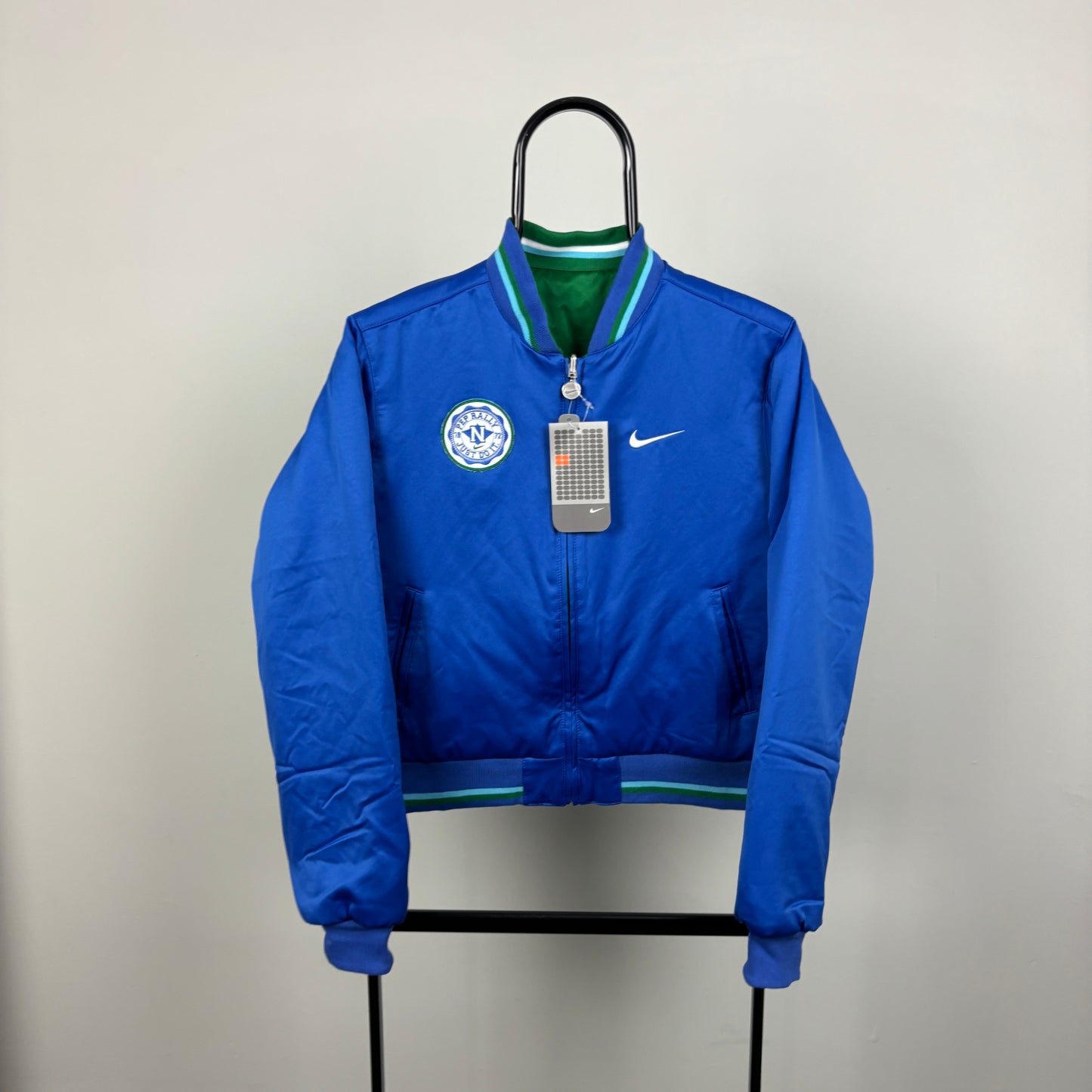 00s Nike Reversible Varsity Jacket Blue Medium