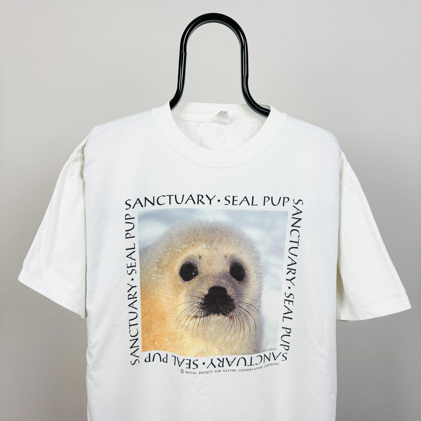 90s Seal Pup Sanctuary T-Shirt White XL