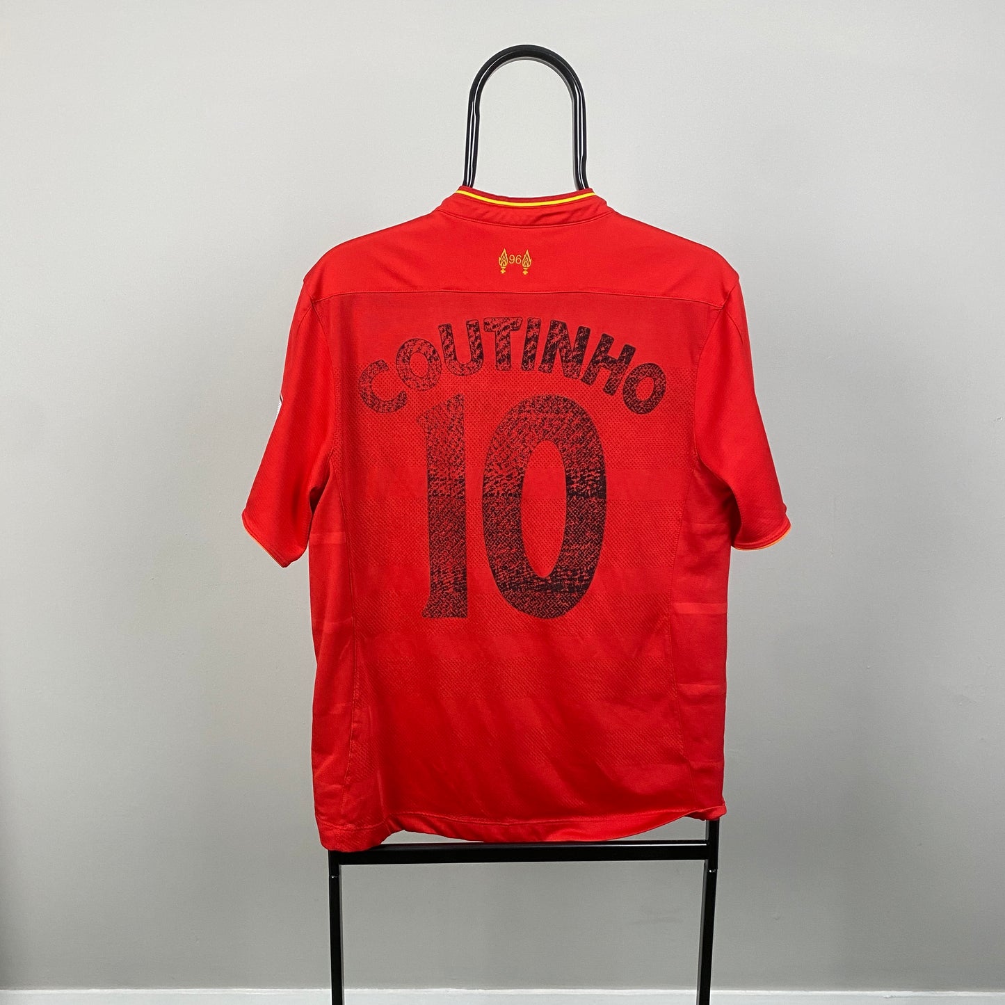 00s New Balance Liverpool Coutinho Football Shirt T-Shirt Red Small