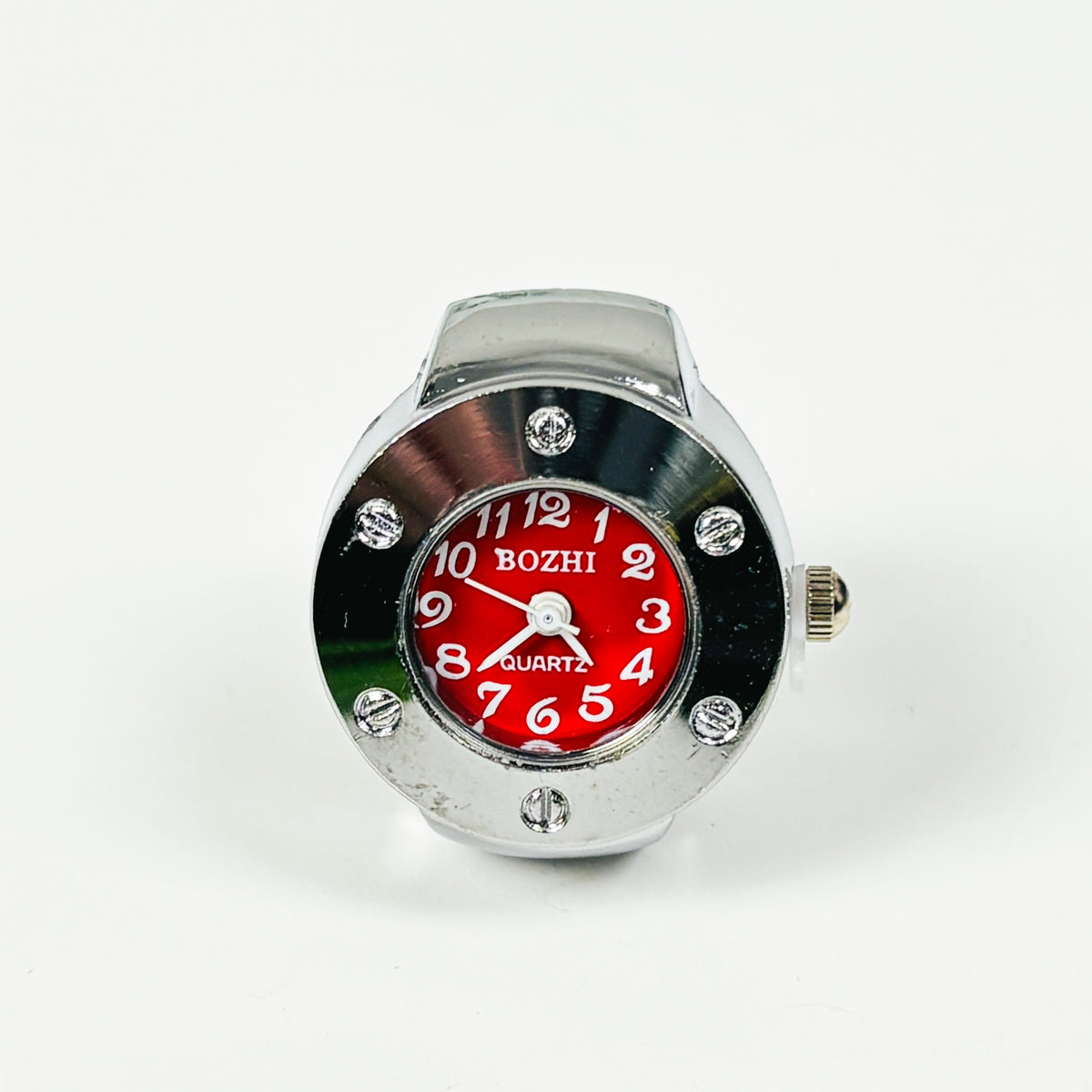 Adjustable Dial Watch Ring Red