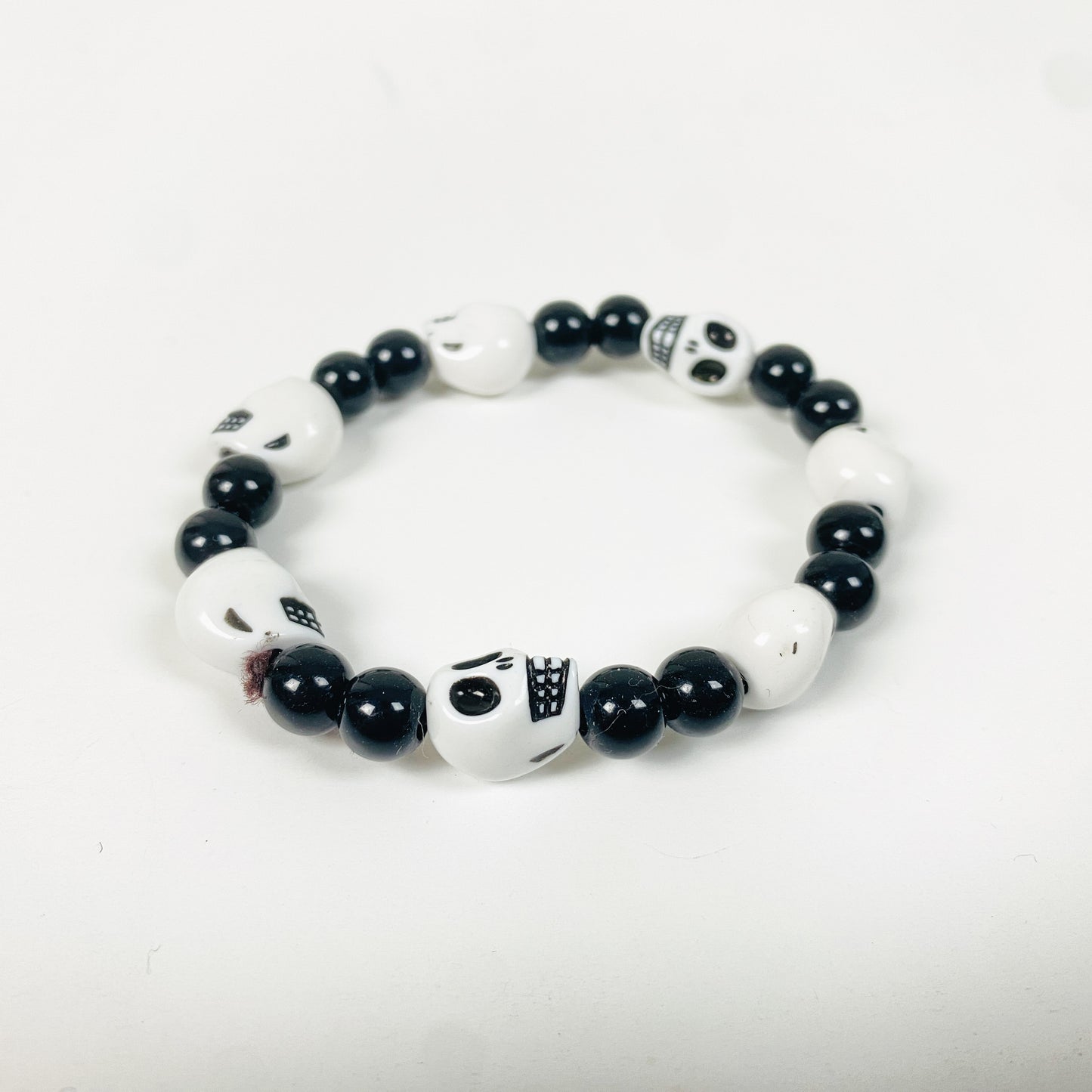 Retro Skull Bracelet Black & White