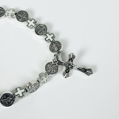 Vintage Jesus Bracelet Silver