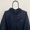 90s Nike Packable Waterproof Coat Jacket Blue Medium
