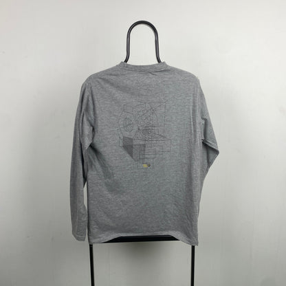 Retro Mountain Hardwear Long Sleeve T-Shirt Grey Small