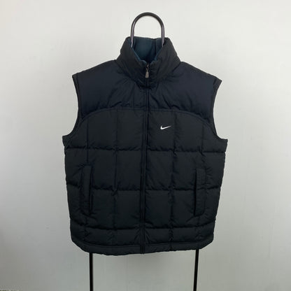 00s Nike Puffer Gilet Jacket Black Large