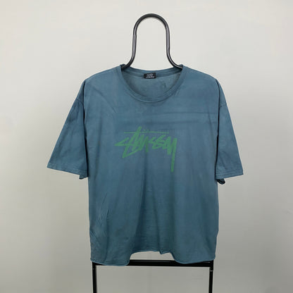 00s Stussy Boxy Fit T-Shirt Green XL