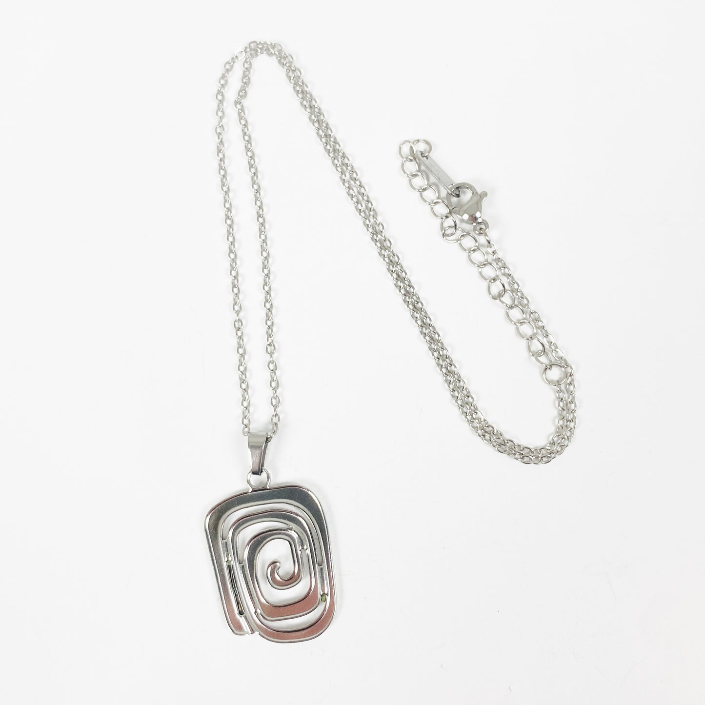Antique Swirl Necklace Chain Silver